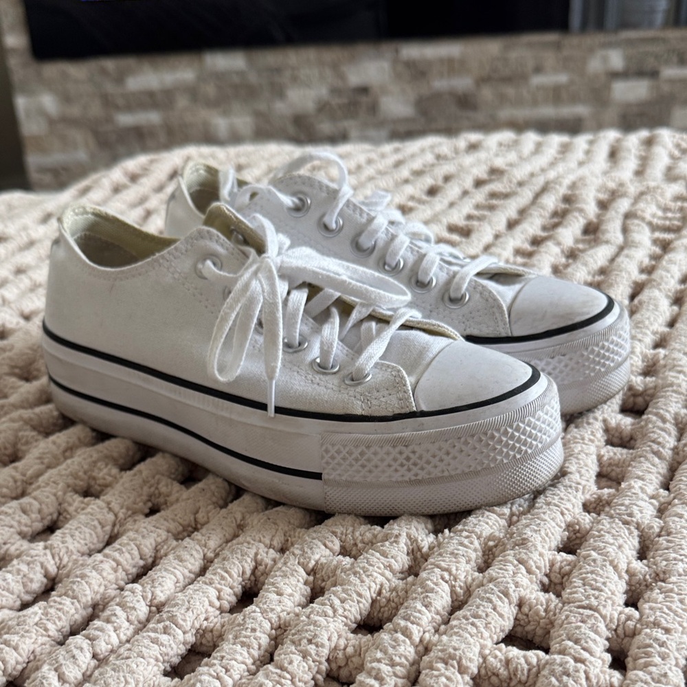 Classic White Platform Sneakers
